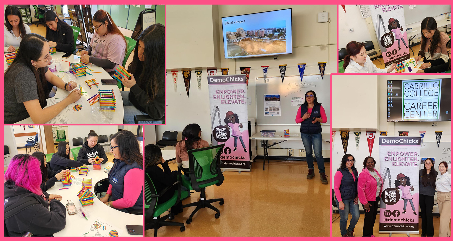 Images of workshops during Women in Construction Week.